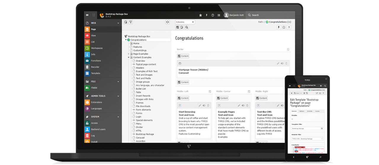 Schlüsselworte Titel typo3-composing-backend-overview.png (235 Kibytes) Bild (image/png) Ort: fileadmin - /introduction/images/typo3-composing-backend-overview.png
